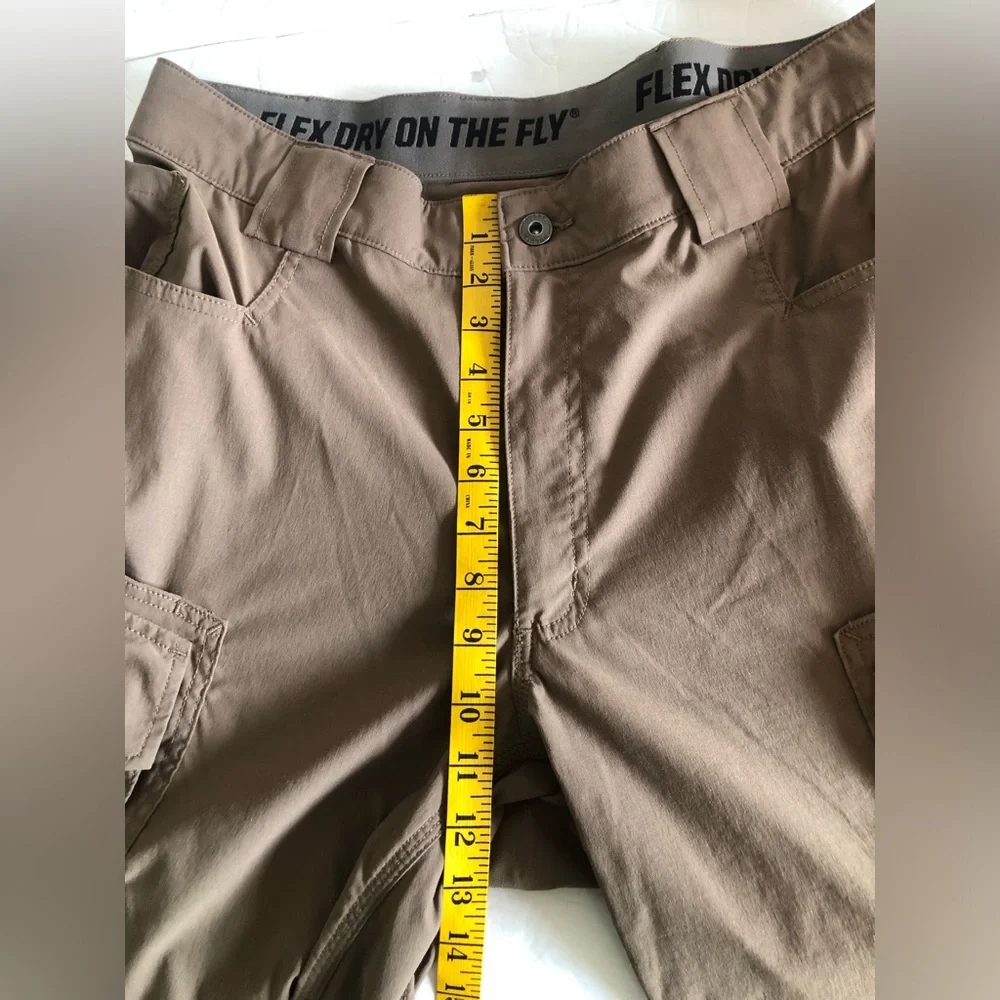Duluth Trading Flex Dry on the Fly Cargo Pants Mens 36x36 Military Brown